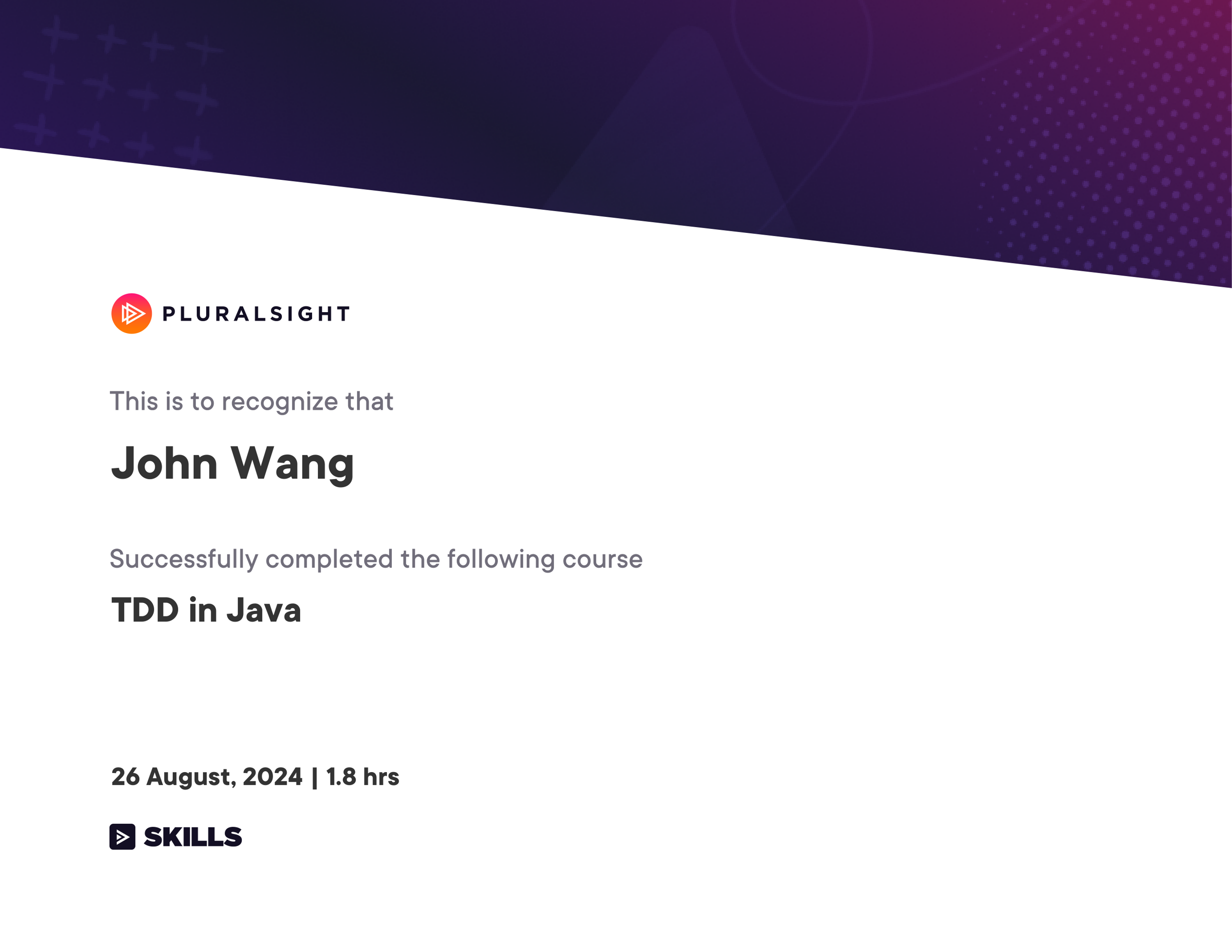 John's TDD in Java from Pluralsight by Andrejs Doronins