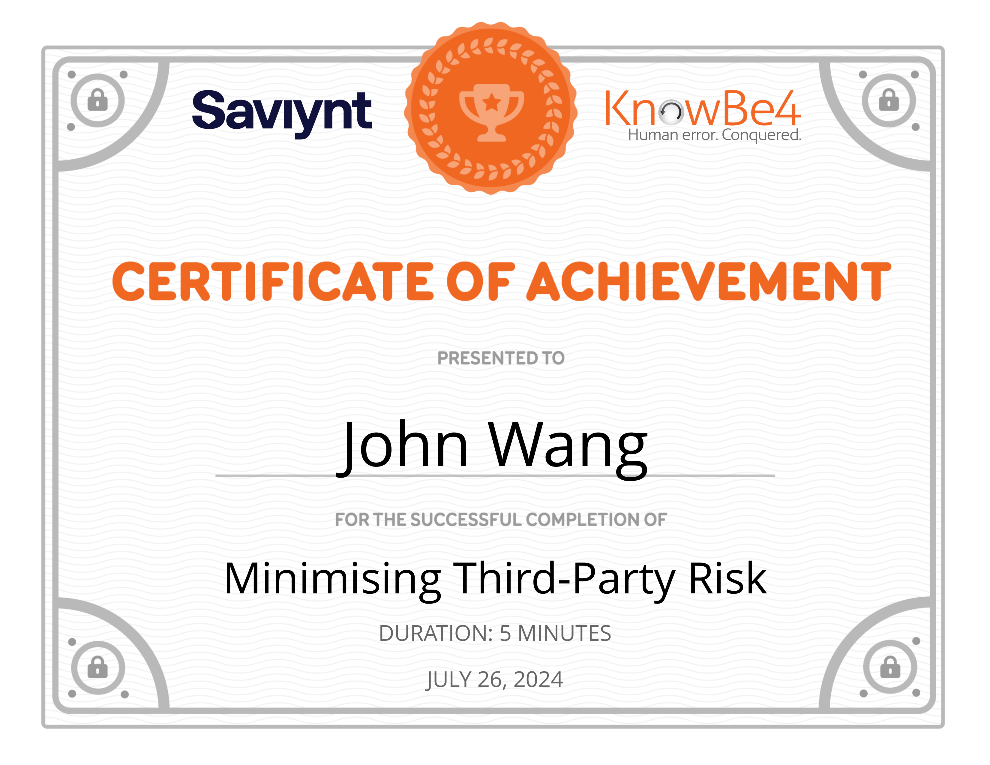 John's Minimising Third-Party Risk from KnowBe4